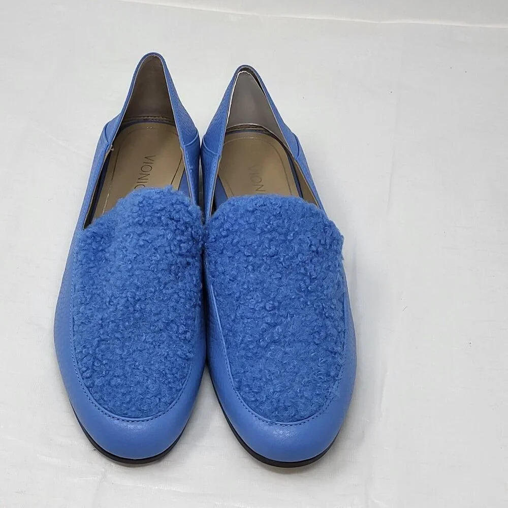 Vionic Woman's Frieda Leather Slip On Loafers blue Shoes size 7.5M - Picture 4 of 10